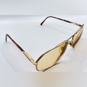 Vintage LAMY L172 Brown Gold Pilot Sunglasses Frames Only
